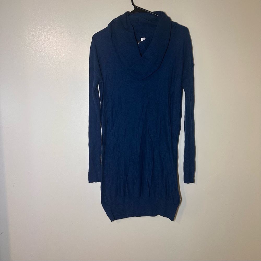 Kaisely Deep Blue Cowl Neck Sweater